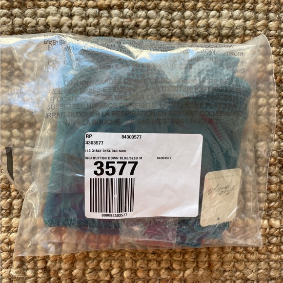 NEW Free People Siggi Button Down Shirt In Crystal Teal Blue - Picture 12 of 14